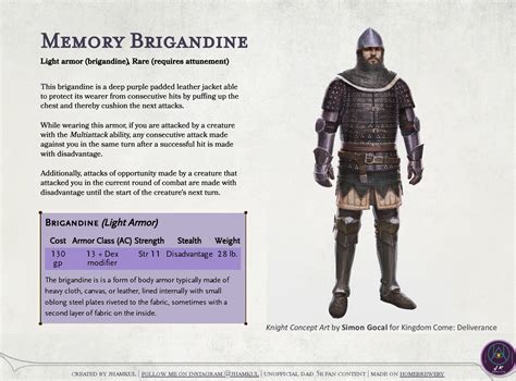 5e brigandine armor.